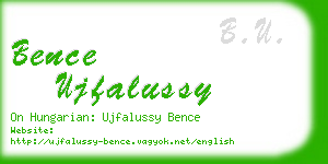 bence ujfalussy business card